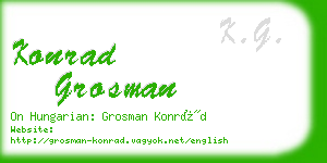konrad grosman business card